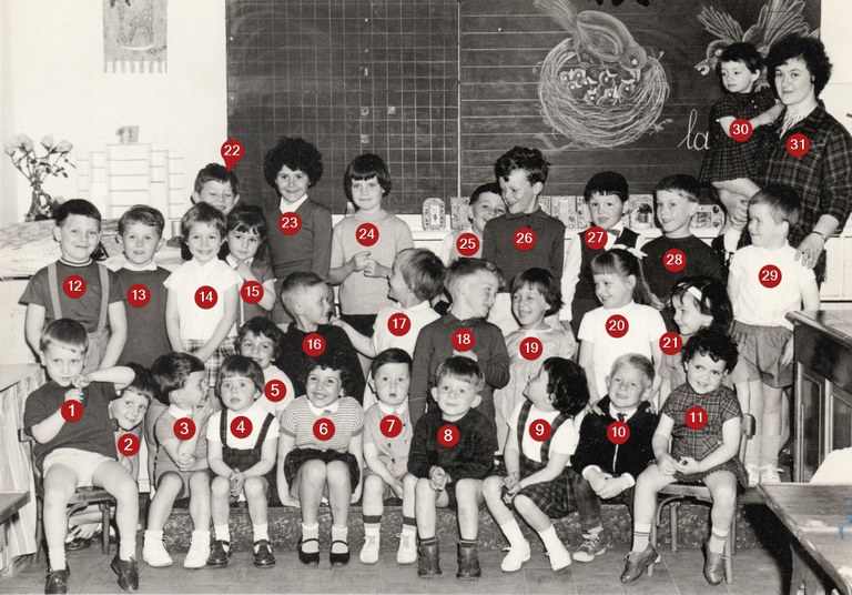 Classe mixte en 1962-1963