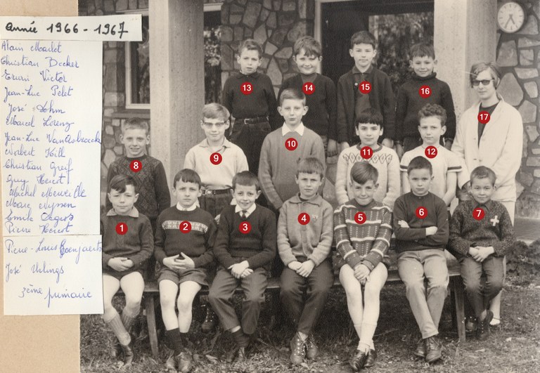 Classe de 3e primaires en 1966-1967