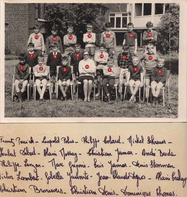 Classe de garçons en 1968-1969
