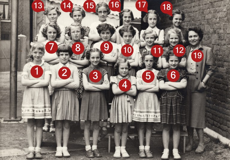 Photo de classe de filles
