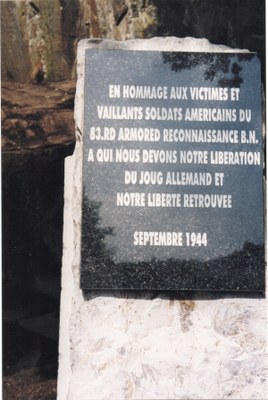 Plaque commémorative en hommage aux soldats américain