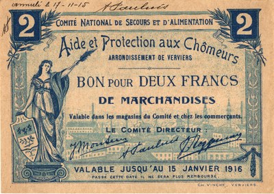 Bon pour 2 francs de marchandises (1915)