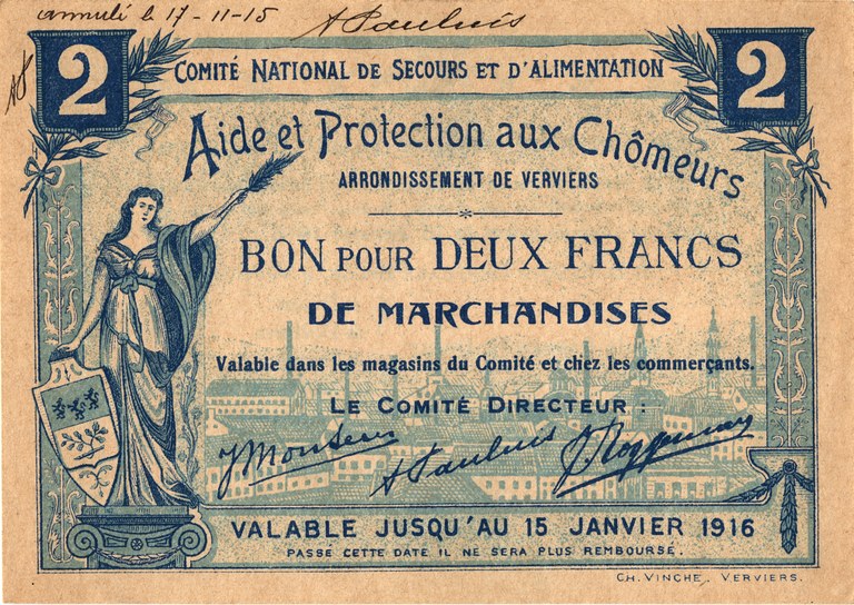 Bon pour 2 francs de marchandises (1915)
