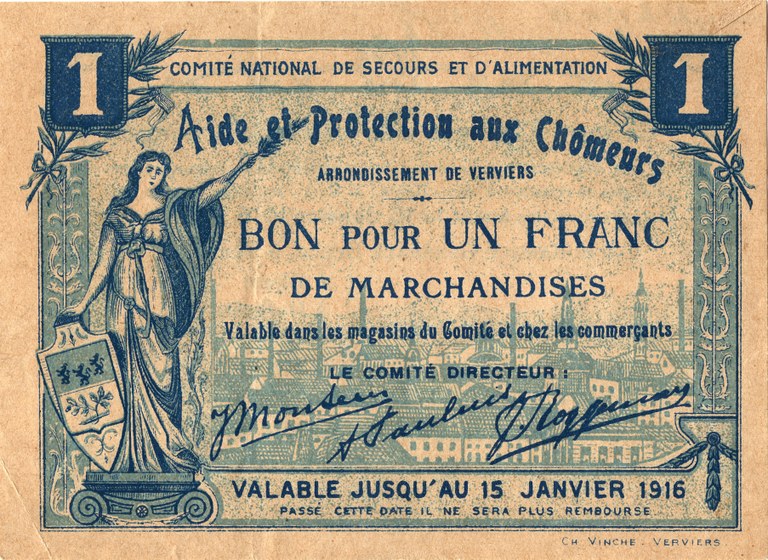 Bon pour 1 franc de marchandises (1916)