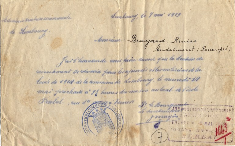 Levée 1914 - Bragard Renier
