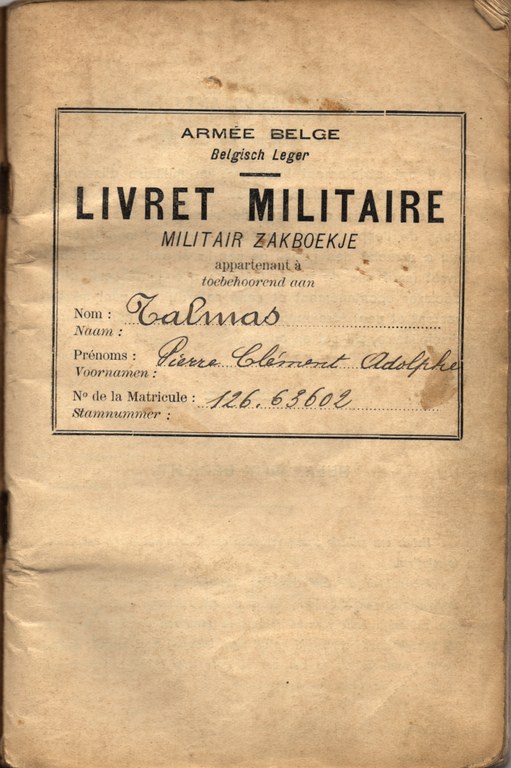 Livret militaire de Pierre Talmas