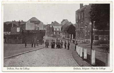 Soldats allemands devant l'Hôtel d'Allemagne (1914)