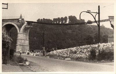 Viaduc de Dolhain détruit - vue vers Limbourg