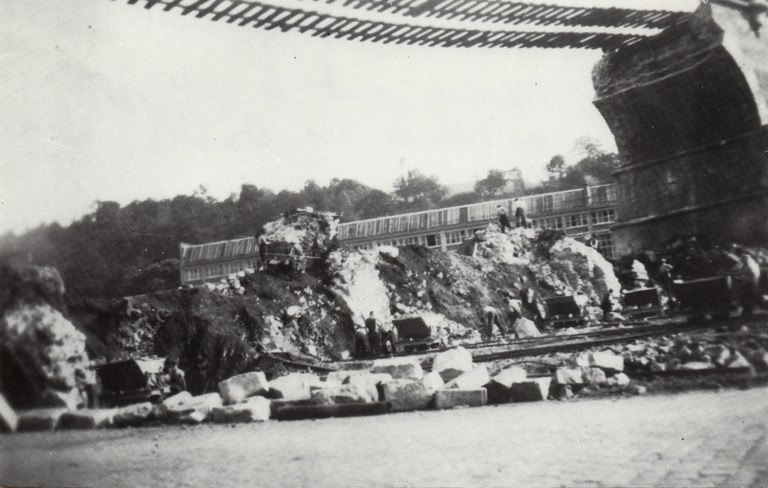 Début de la réparation du Viaduc