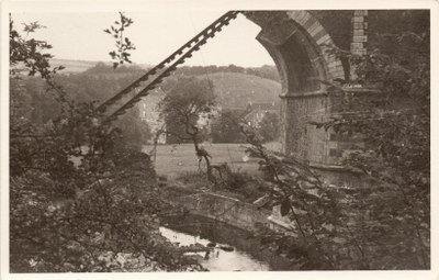 Destruction du pont de Bellevaux par l'armée belge