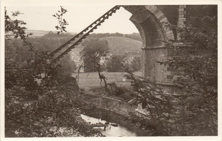 Destruction du pont de Bellevaux par l'armée belge