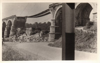 Viaduc de Dolhain détruit - vue de côté