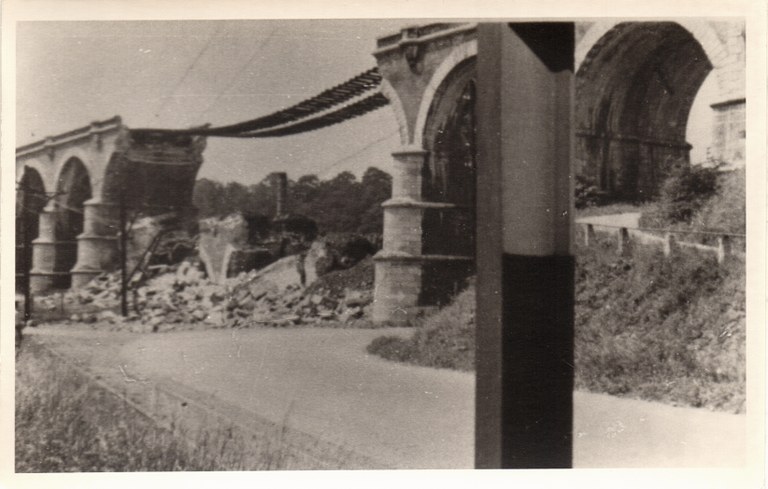 Viaduc de Dolhain détruit - vue de côté