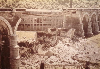 Destruction des trois arches du Viaduc