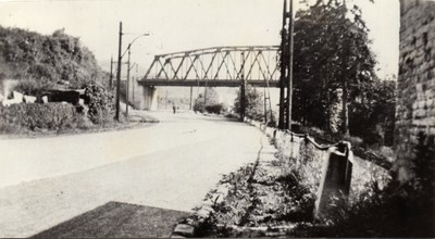 Pont métallique provisoire de Bellevaux posé par les Allemands