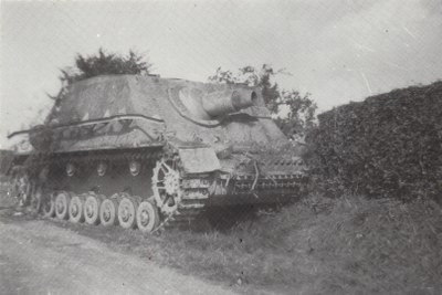 Char allemand stationné à Bilstain