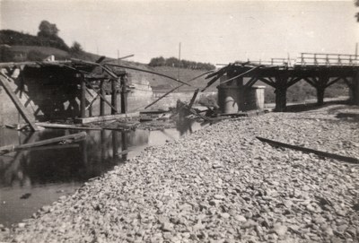 Le pont des ânes détruit