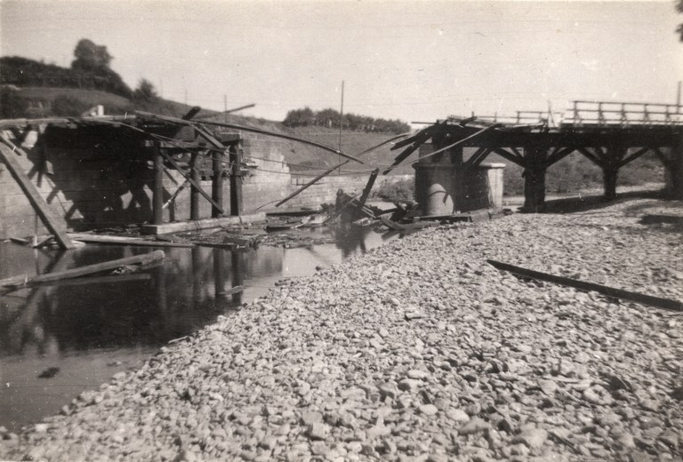 Le pont des ânes détruit