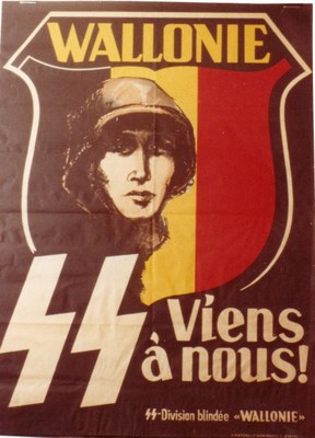 Affiche invitant les Wallons à rejoindre la légion SS-Division blindée "Wallonie"