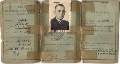 Carte de prisonnier de Nicolas Close