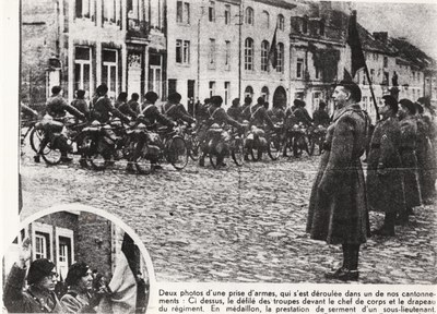 Prise d'armes par le peloton cycliste