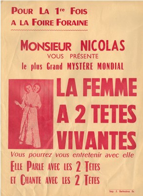 Affiche d'une kermesse d'antan
