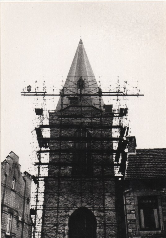 Clocher de l'Eglise St-Georges en rénovation