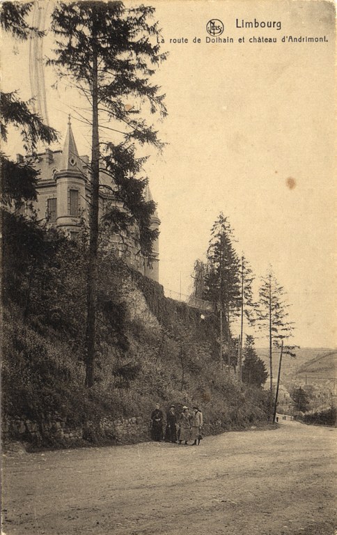 La route de Dolhain et le Château d'Andrimont