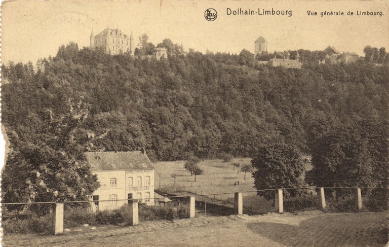 Vue du chateau de Limbourg depuis Dolhain