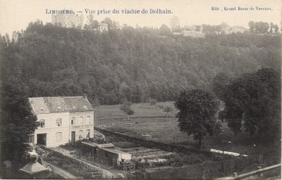 Vue du chateau de Limbourg depuis le viaduc