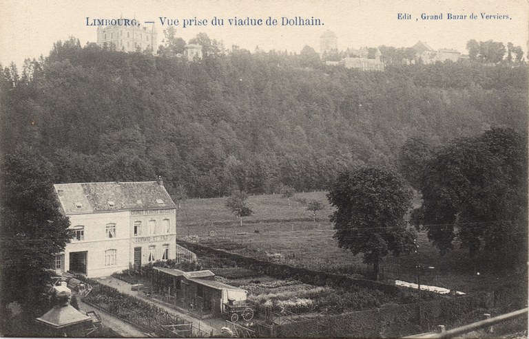 Vue du chateau de Limbourg depuis le viaduc