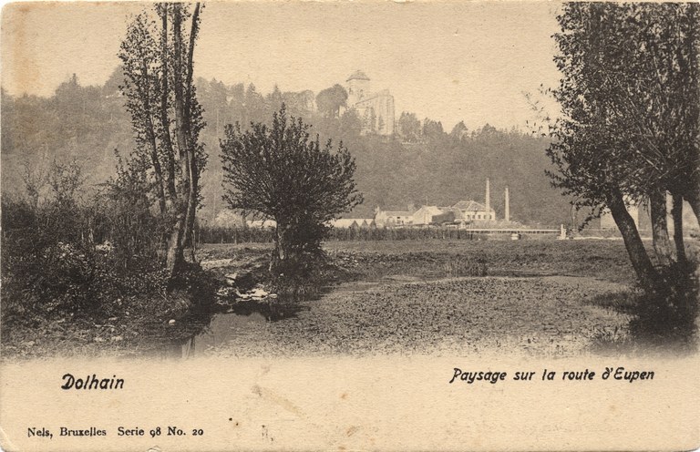 Paysage sur la route d'Eupen depuis l'avenue