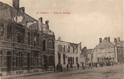 Rue Guillaume Maisier après un bombardement (40-45)