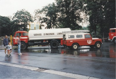 Exposition des camions de la caserne des pompiers