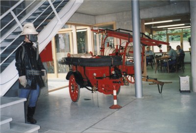Exposition de matériel ancien dans la caserne des pompiers