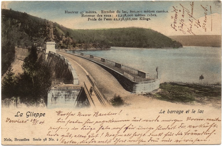 Barrage de la Gileppe en 1904