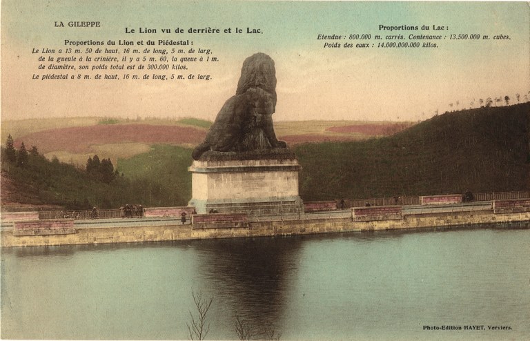 Le Lion de la Gileppe de dos
