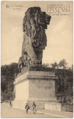 Prise de vue rapprochée du Lion de la Gileppe