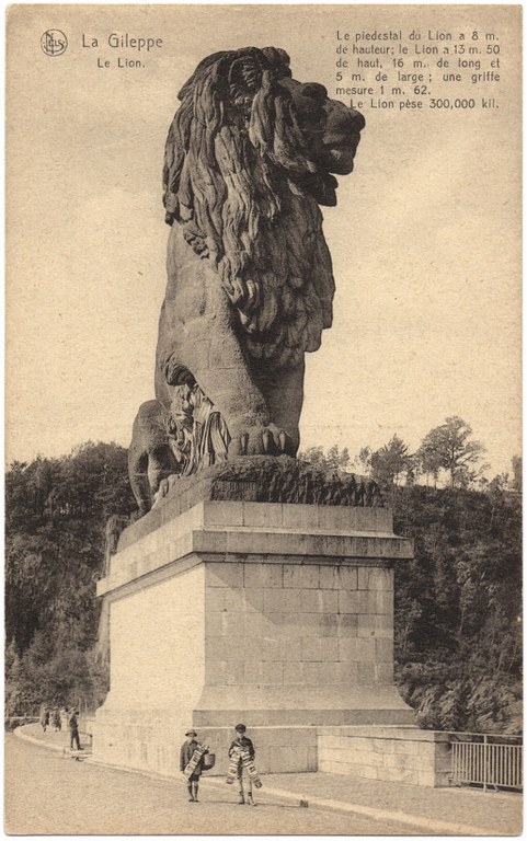 Prise de vue rapprochée du Lion de la Gileppe