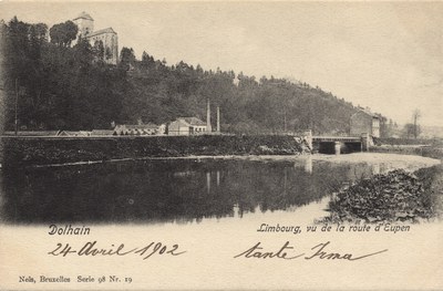 Limbourg, vu de la route d'Eupen en 1902