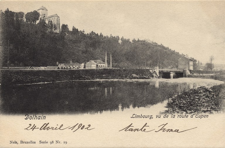 Limbourg, vu de la route d'Eupen en 1902
