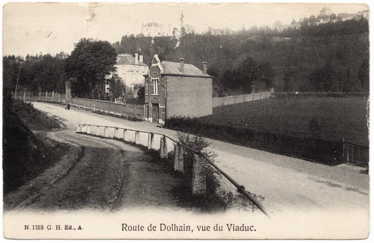 Route de Dolhain, vue du Viaduc