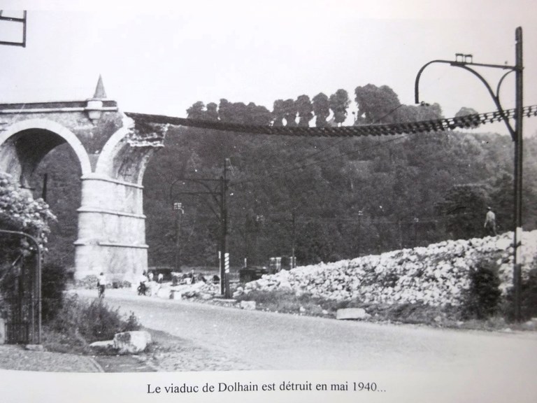 Viaduc de Dolhain détruit - mai 1940
