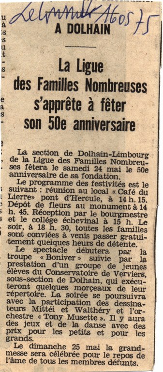 Extrait de presse (16/05/75)