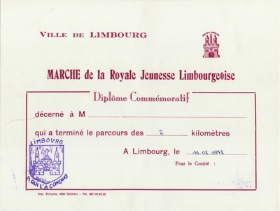 Limbourg - marche de la Royale Jeunesse Limbourgeoise vers 1978