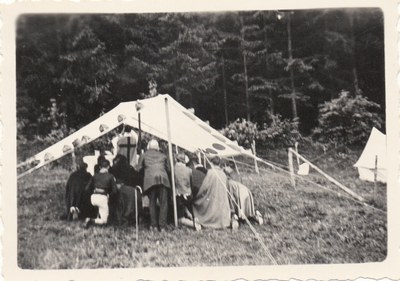 1942 - Camp Parfonbois - La messe sous tente