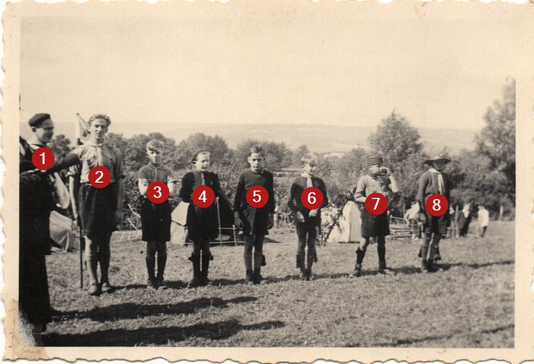 1942 - Camp à Parfonbois - La patrouille des écureuils
