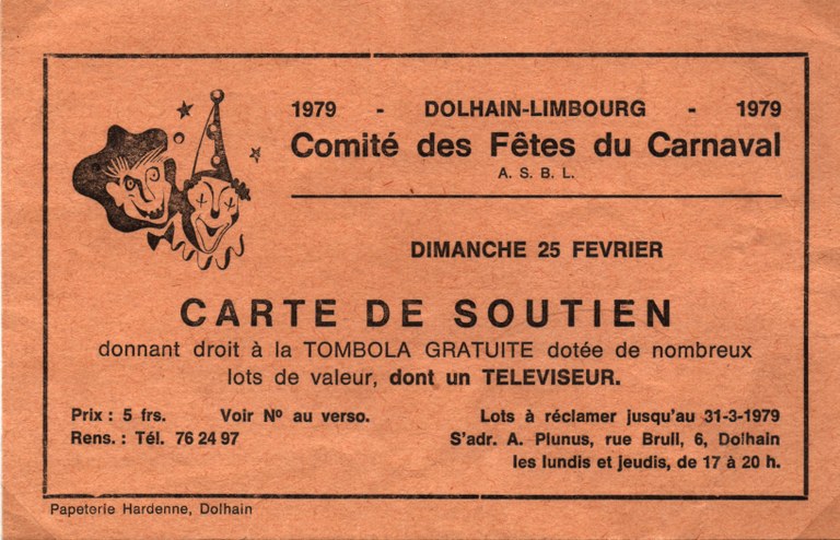 Une carte de soutien (1979)