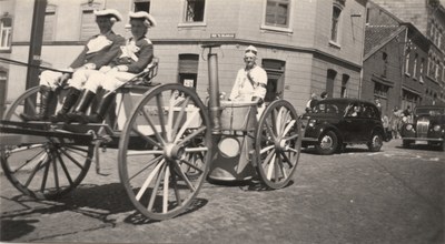 Char à grandes roues en bois