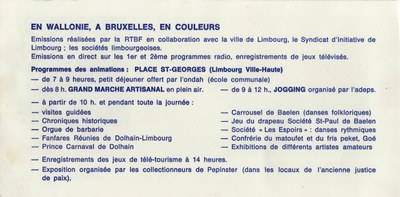 Programme des animations de la RTBF